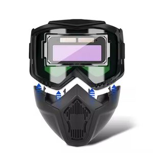 Lente <span class=keywords><strong>de</strong></span> atenuación automática Protector facial completo Casco <span class=keywords><strong>de</strong></span> soldadura Protección contra el polvo Máscaras <span class=keywords><strong>de</strong></span> seguridad con protector facial <span class=keywords><strong>de</strong></span> vidrio Protección ocular <span class=keywords><strong>para</strong></span> soldadores - Product Image 1
