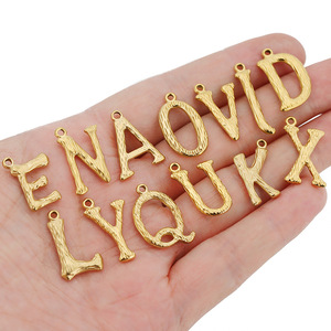 Pendentif en acier inoxydable avec lettres anglaises, 26 pièces, plaqué or, accessoires de bijoux DIY pour collier et bracelet - Product Image 4