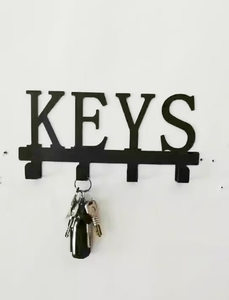<strong>Wall</strong>-mounted New Iron Vintage <strong>Keys</strong> <strong>Rack</strong> Custom European Vintage Black Iron <strong>Keys</strong> Hook - Product Image 2