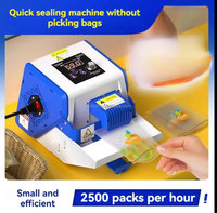 Mini scellant à bande continue à grande vitesse-Machine de thermoscellage de bureau 110V/220V pour l'emballage des petites entreprises