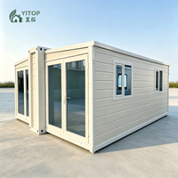 Maison conteneur pliable et extensible sur mesure de 700 mm, 10, 20, 30, 40 pieds, avec 2 chambres, pour hôtel extérieur