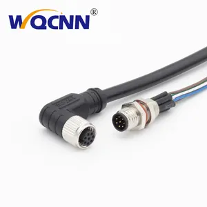 Konektor tahan air M8 Industrial konektor Plug penerbangan pria wanita untuk 2 3 4 5 8-Core jalur koneksi Harness kabel