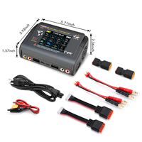 Chargeur d'équilibrage électrique intelligent HTRC T400 400W pour modèles d'avions, avec écran tactile, alimentation adaptative anti-surtension 12A EU