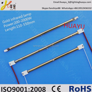 <strong>Quartz</strong> <strong>Halogen</strong> IR <strong>Lamps</strong> 1500W 235V with Gold Color - Product Image 5