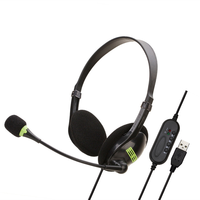 Ming Han Wired Call Center Headphone with Microphone USB Plug Headphone Wired Computer Headset Headphone