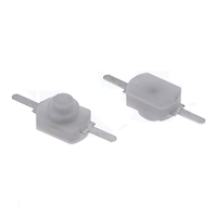 YT-1208-YD Tactile Switch 12x8x8mm Latching (On/Off) for Flashlight, [White SMD / Black Right-Angle Leads]