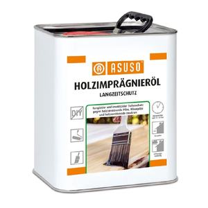 Huile d'imprégnation pour bois anti-fongique et anti-moisissure de la marque allemande ASUSO, 5L, huile de préservation du bois pour usage extérieur - Product Image 1
