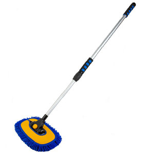 Adjustable Microfiber Car Wash Mop Telescopic Cleaning <b>Brush</b> Chenille Head Long Handle Vehicle Detailing Tool - Product Image 1