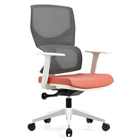 Chaise de bureau ergonomique moderne pivotante en maille avec support lombaire réglable, chaise de luxe grande taille en nylon personnalisable