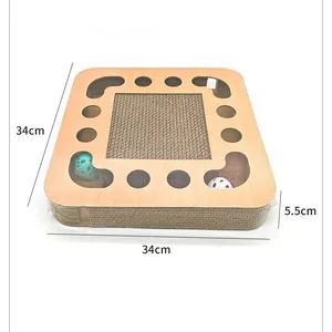 Arbre à <span class=keywords><strong>chat</strong></span> multifonctionnel en carton, durable et antidérapant, avec griffoir réglable - Product Image 4