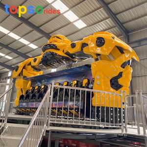 Manèges d'aventure robotisés jaunes pour aire de jeux extérieure, manèges mobiles FR-Space Travel Rides, 16 personnes, fibre de verre et acier - Product Image 3