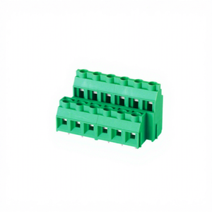 Factory Direct Brass Pluggable 30A <b>Copper</b> Spring Terminal <b>Screw</b> 2-Pole Military/Aerospace 11-20 AWG PCB Block KF950B-9.52 - Product Image 1