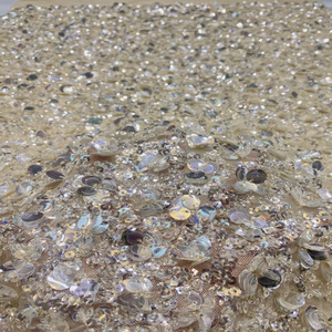 <span class=keywords><strong>Maglia</strong></span> elastica 5 + 9 + 12mm completo di cristallo con paillettes ricamo abito in tessuto paillettes - Product Image 3