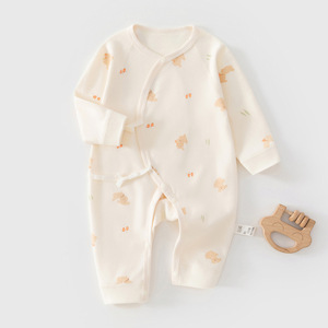 Mameluco de Algodón para Bebé, Manga Larga, Unisex, Recién Nacido, 0-3 Años, Estilo Monje, Primavera Otoño, Body Clase A, Tejido con Etiqueta - Product Image 1