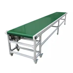 New condition reversible band conveyor/belt conveyor with PU/PVC belt for production assembly line