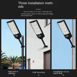 144 Uds alto brillo IP65 impermeable LED luces de calle solares todo en uno Sensor de Radar integrado lámpara de aluminio fundido a presión jardín - Product Image 5