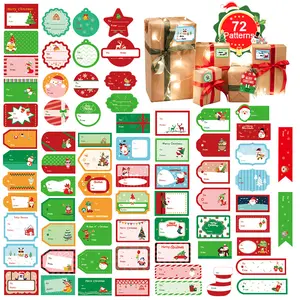 High quality private christmas gift logo stickers gold foil stamping label printing personalised gift stickers