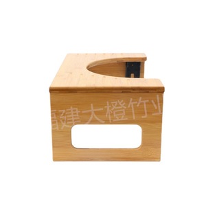 Bamboo Toilet <b>Stool</b> 43.4x25.4x18.2cm Folding Portable Footrest For Seniors And Children <b>Bathroom</b> Safety Equipment - Product Image 3