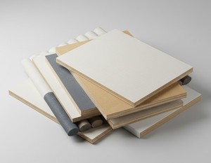 Papel de Lino, Fibra de Madera, Tableros de Fibra MDF, Tableros de Fibra Recubiertos de Melamina, Modernos, Resistentes a la Humedad, para Dormitorio, 1220 x 2440 mm, Embalaje en Caja de Cartón - Product Image 3