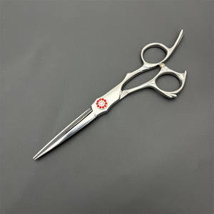 Tijeras de peluquería profesionales Mu de 6 pulgadas, acero inoxidable 440C, para diestros, tijeras de entresacar para salón de belleza, tijeras planas para flequillo - Product Image 1