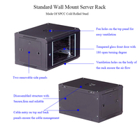 Rak Server Jaringan 19 inci 6u 9u Kabinet 6u 600x600 Produsen Kabinet Dinding 6u
