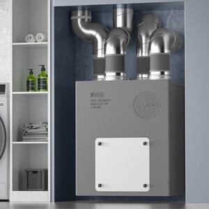 Système de ventilation silencieux <span class=keywords><strong>à</strong></span> <span class=keywords><strong>double</strong></span> <span class=keywords><strong>flux</strong></span> E-VIPO ERV, unité de récupération de chaleur, boîtier EPP, montage mural, récupérateur MVHR HRV, systèmes HVAC - Product Image 3