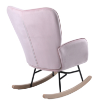 Meubles en bois massif de qualité supérieure pour adultes salon de loisirs chaise à dossier haut salon chaise à bascule