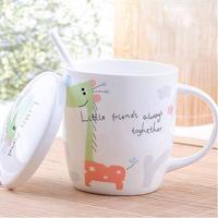 Tasse à café tasses Double paroi dessin animé bambou Animal Design personnalisé noir 11oz grand coeur Tiki plastique givré café Alphabet tasse