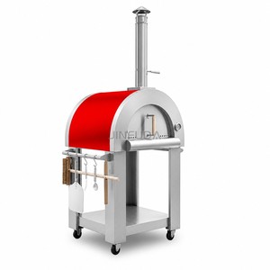 Horno de pizza portátil para exteriores, de leña, con chimenea <span class=keywords><strong>y</strong></span> soporte, para jardín, camping, fiestas <span class=keywords><strong>y</strong></span> cocina. - Product Image 2