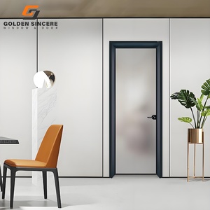 GS Hot Sales Bathroom Aluminum <b>Swing</b> Door with Waterproof Glass Panel - Product Image 4