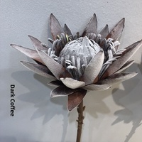 Dekorasi Hari Valentine LKDS-13 Bunga Sutra Buatan Protea Cynaroides Bunga Protea Raja Palsu Tropis