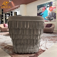 Italie fait à la main moderne Accent Lounge Chair de haute qualité doux imprimé léopard gland décontracté Villa appartement loisirs salon