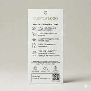 Envolturas de Uñas de Gel con Purpurina Dorado Champán, 20 Tiras, Caja de Lujo Mate, Acabado Profesional de Salón sin UV, Uñas Postizas a Presión, Venta al por Mayor - Product Image 2