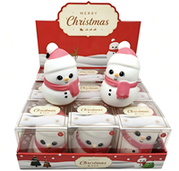 Jouet Squishy Géant Bonhomme de Neige de Noël, Arbre de Noël, Tasse de Thé au Lait, Jouet Anti-Stress Rempli de Farine à Remontée Lente, Ornements de Noël