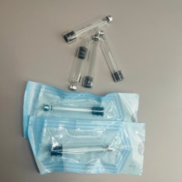 Flacon cassette en verre transparent de 3 ml, cartouche en verre borosilicate stérile, résistante aux fuites avec base noire, vente en gros en vrac, logo OEM
