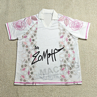 Maillot de football surdimensionné personnalisé avec broderie et impression numérique, style rétro, coupe ample, streetwear, écologique et respirant