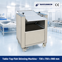 Peladora Comercial de Pescado Acero Inoxidable 304 Modelo Compacto de Sobremesa para Bagre Lubina Dorada Eglefino Pescadería