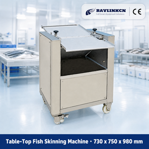 Fish Skinning Machine เชิงพาณิชย์ SUS304 40-60 ชิ้น/นาที สำหรับ ปลานิล ปลาสวาย ปลาแซลมอน โรงงานแปรรูปสัตว์น้ำ ลูกกลิ้งเกลียวคู่ - Product Image 3