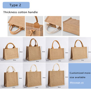 Sac en vrac <span class=keywords><strong>tendance</strong></span> 2024 sacs bularp bouton poignée en bambou sac fourre-tout en jute naturel personnalisé avec logo imprimé personnalisé - Product Image 3