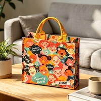 Sac tissé en PP laminé, sac publicitaire personnalisé imprimé, sac résistant à la déchirure pour les foires commerciales, les expositions, les événements