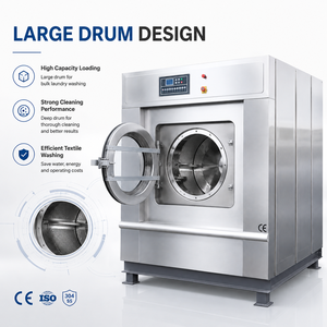 Equipo de lavandería comercial China Industrial Automático 30KG Lavadora <span class=keywords><strong>Precio</strong></span> Buena lavadora con secadora - Product Image 4