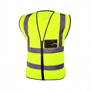 Chaleco de Seguridad Reflectante de Alta Visibilidad con Logotipo Personalizado, Tejido de Punto, Precio Bajo al por Mayor - Product Image 1