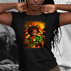 Vente en gros Petite Fille <span class=keywords><strong>Histoire</strong></span> des Noirs Impression DTF Transfert de chaleur pour vêtement - Product Image 3