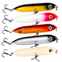 Leurre de pêche flottant type crayon, 5 couleurs, 10 cm, 12,5 g, action Z-Walk, leurre dur artificiel pour achigan, brochet, poissons d'eau salée et de rivière
