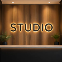 Lettres en relief LED sur mesure avec éclairage frontal, enseignes en acrylique éclairées par l'avant pour salon de coiffure et spa, publicité pour vitrine de magasin
