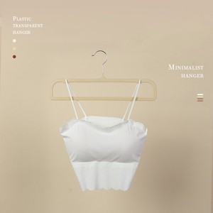 Cintres pour pantalons en velours robustes barre antidérapante 35cm vêtements pour adultes crochet pivotant à un niveau floqué cintre pour pantalon en métal de mariage - Product Image 5