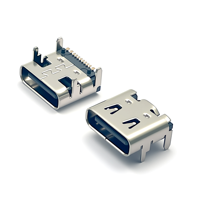 ODM OEM AK Electronics USB C 16Pin Receptacle Connector CE Certified Data & Charging Horizontal SMT for Consumer Devices