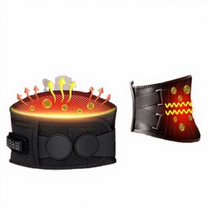 Portable Cordless Back Lumbar Massager Wireless <b>Remote</b> 3-Level Heat <b>Vibration</b> Slimming 180 Mins Battery Life Waist Belt Wrap - Product Image 4