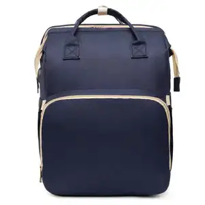 아기 기저귀 가방 및 침대 휴대용 접이식 다기능 패션 미라 배낭 기저귀 가방 변경 역