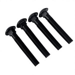 สกรูหัวกลมคอเหลี่ยมสำหรับรถม้า รุ่นยาวพิเศษ สีดำออกไซด์ - Product Image 1